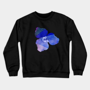 Triangle flower watercolor, blue and purple Crewneck Sweatshirt